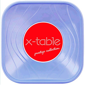 Bol de Plastico PP "X-Table" Cuadrado Violeta 180x180mm (8 Uds)