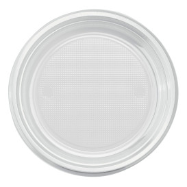 Plato de Plastico PS Llano Transparente Ø170mm (1100 Uds)