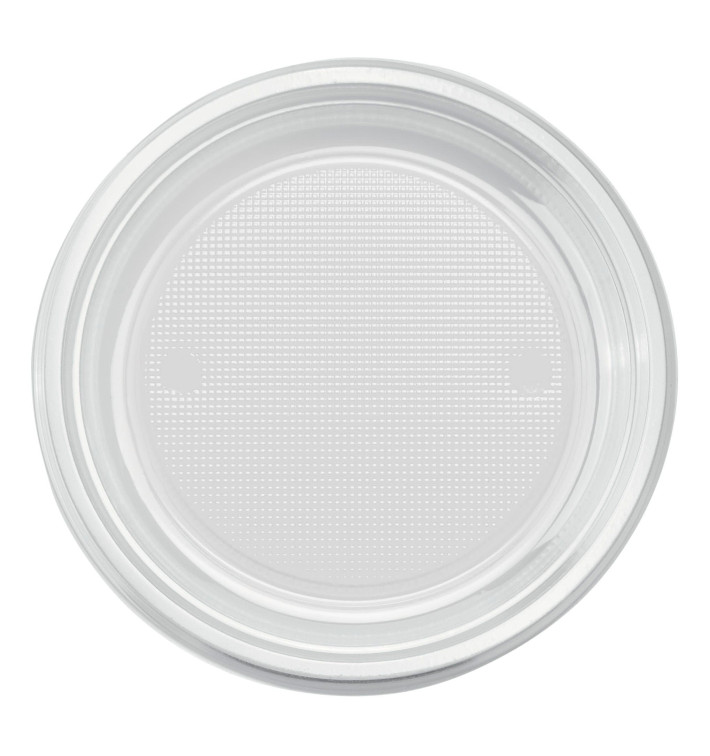 Plato de Plastico PS Llano Transparente Ø170mm (1100 Uds)