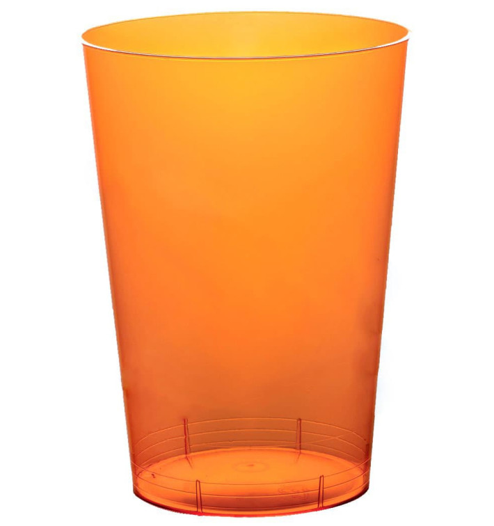 Vaso de Plastico Moon Naranja Transp. PS 230ml (1000 Uds)