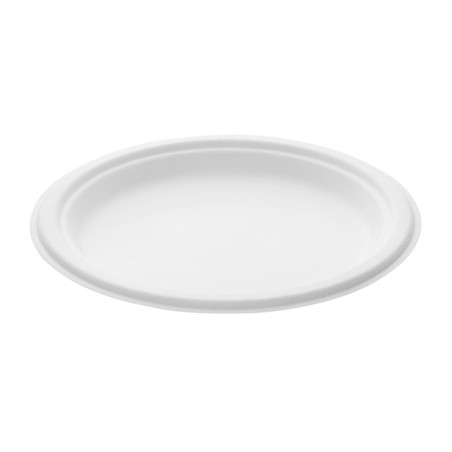 Plato Caña de Azúcar Blanco Ø23cm (500 Uds)