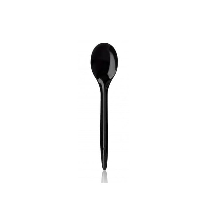 Cucharilla Plastico Luxury Negra 125 mm (100 Uds)