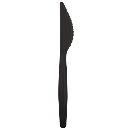 Cuchillo de Plástico Easy PS Negro 185mm (500 Uds)