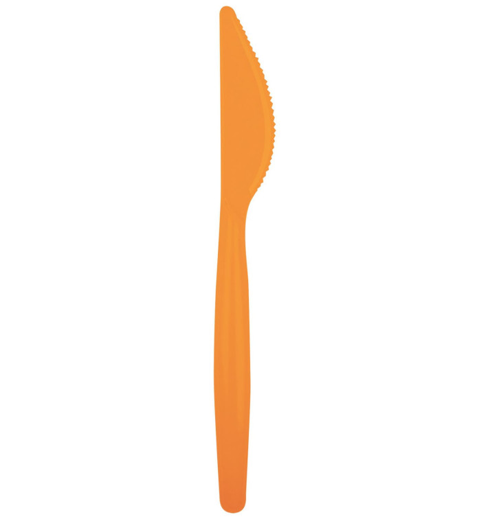 Cuchillo de Plastico Easy PS Naranja 185mm (20 Uds)