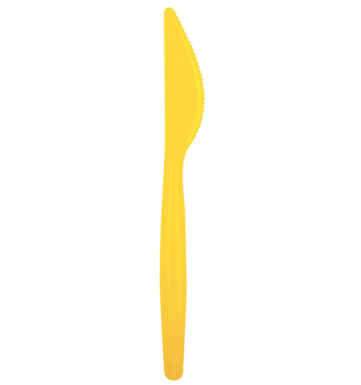Cuchillo de Plastico Easy PS Amarillo185mm (500 Uds)