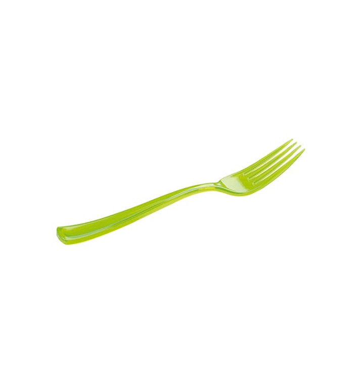 Tenedor de Plastico Premium Verde 190mm (180 Uds)