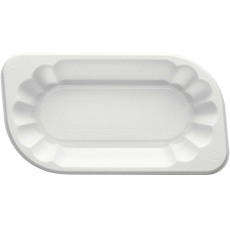 Bandeja de Plástico PS Blanca 175x95x30mm 250ml (250 Uds)