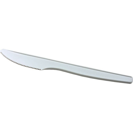 Cuchillo Compostable CPLA Blanco 16cm (50 Uds)