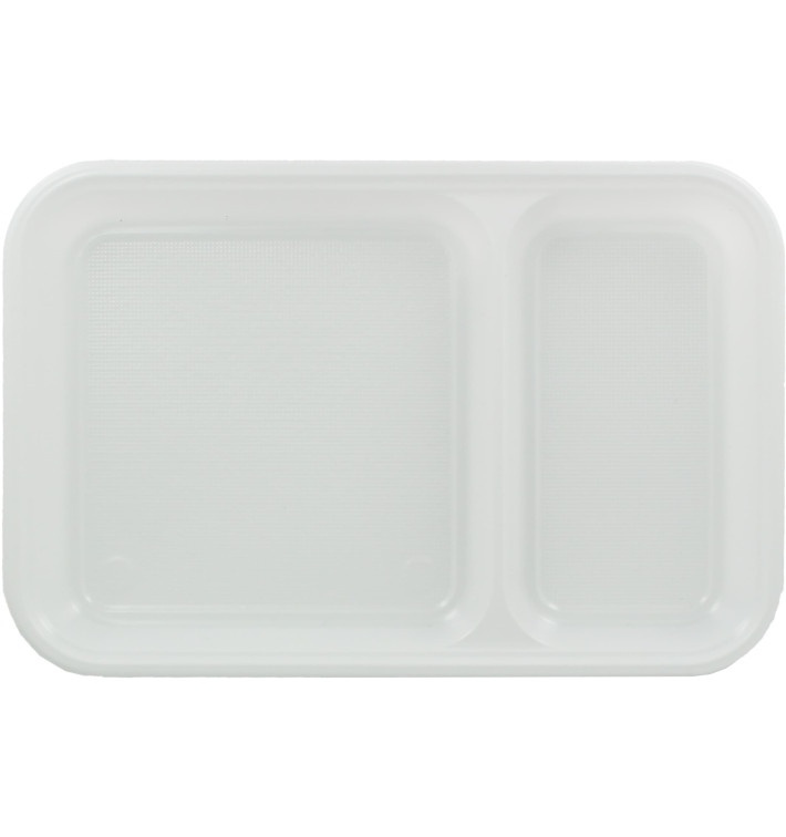 Bandeja de Plastico PS Blanca 2C 270x180mm (300 uds)