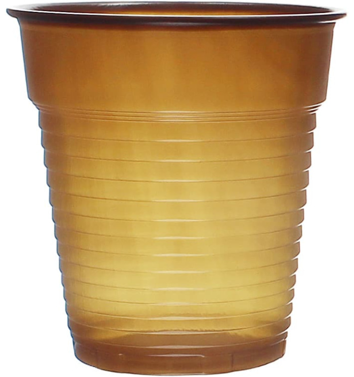 Vaso de Plastico PS Vending Marrón 166ml (3000 Uds)