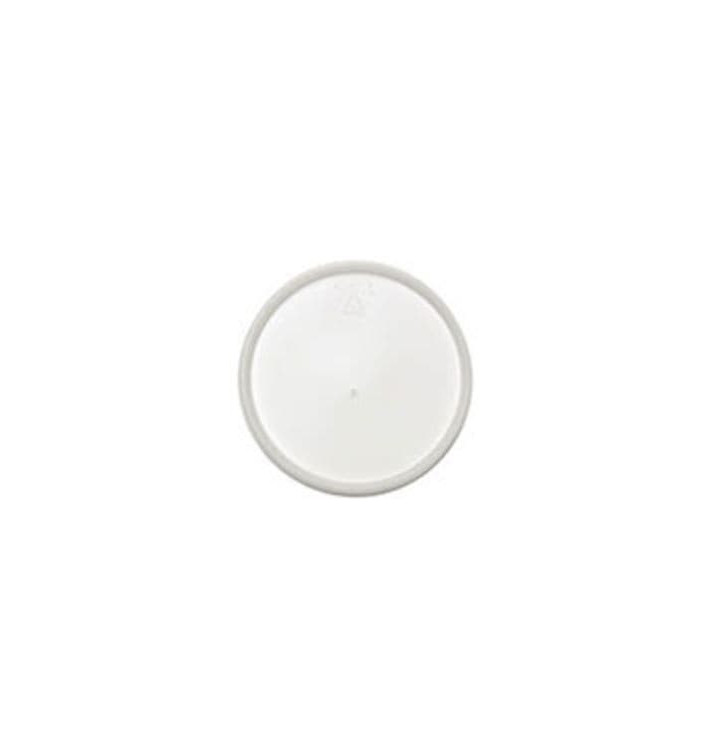 Tapa de Plastico PS Trans. Plana para Foam Ø12,7cm (100 Uds)