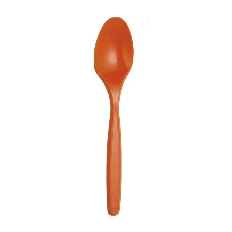 Cucharilla de Plástico Naranja PS 120mm (40 Uds)