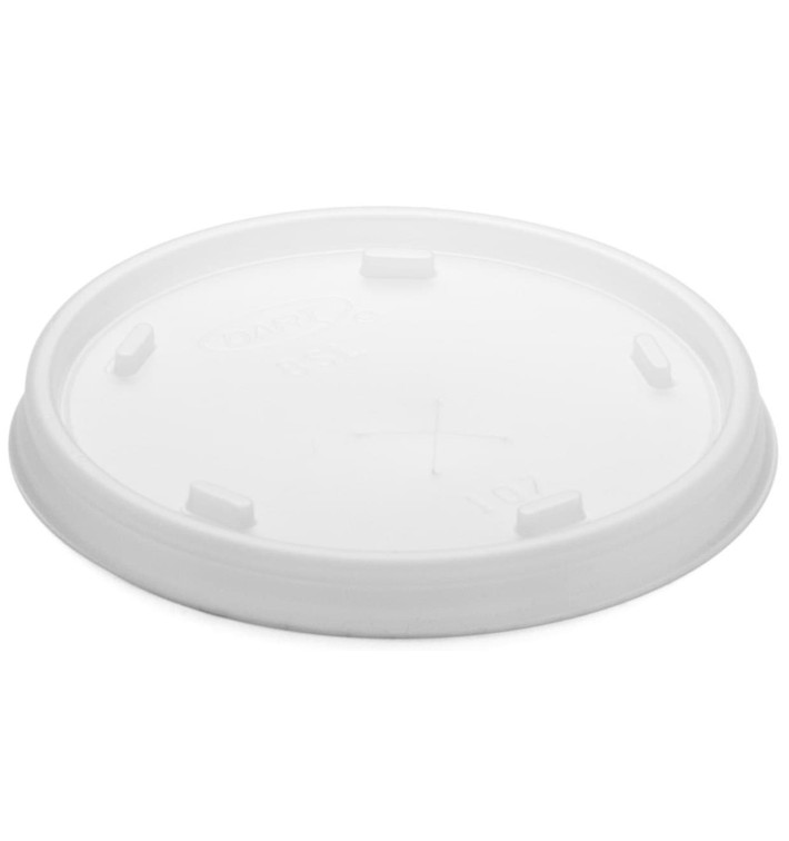 Tapa de plastico PS Translúcida con Cruz Ø8,1cm (1000 Uds)