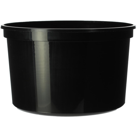 Tarrina de Plástico Negra PP 500ml Ø11,5cm (50 Uds)