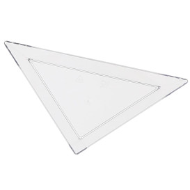 Plato Degustacion Plastico Triangular 5x10cm (8 Uds)
