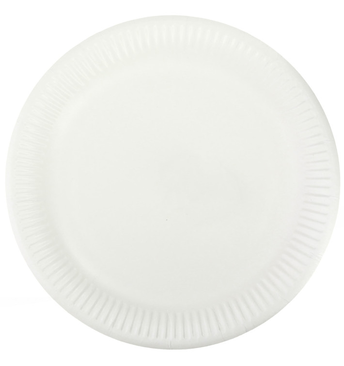 Plato de Papel Blanco Ø23 cm (50 Uds)