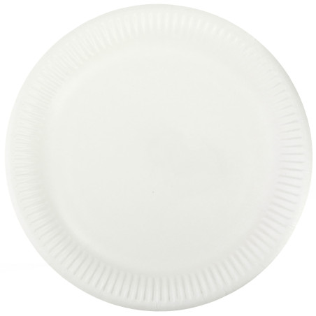 Plato de Papel Blanco Ø23 cm (50 Uds)