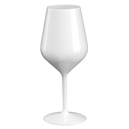 Copa Reutilizable Durable Tritán Blanca para Vino 470ml (6 Uds)