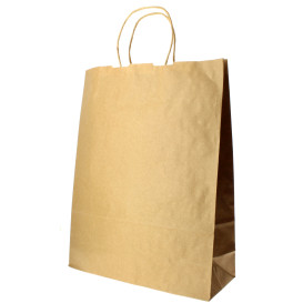 Bolsa Papel Kraft con Asas 100g 32+12x41cm (200 Uds)