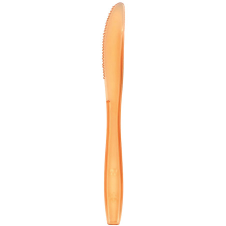 Cuchillo de Plástico PS Premium Naranja 190mm (50 Uds)