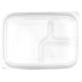 Tapa Plana Plástico para Envase PET 22x16cm (75 Uds)