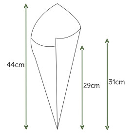 Cono de Papel Estraza Natural 420mm 600g (200 Uds)