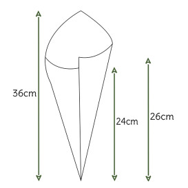 Cono de Papel Estraza Natural 340mm 400g (1.000 Uds)