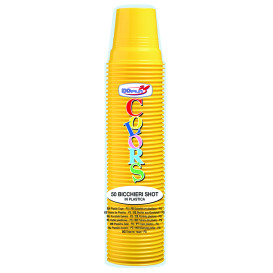 Vaso de Plástico PS Amarillo 80ml Ø5,7cm (1500 Uds)