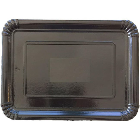 Bandeja de Cartón Rectangular Negra 14x21 cm (1400 Uds)