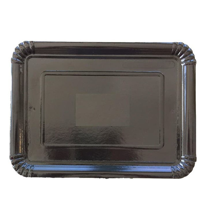 Bandeja de Carton Rectangular Negra 25x34 cm (400 Uds)