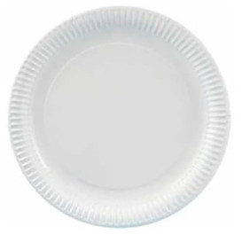 Plato de Carton Redondo Blanco 100 mm (2500 Uds)