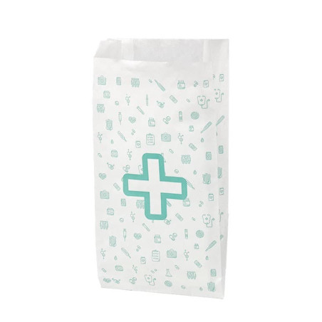 Bolsa de Papel Blanca Farmacia 14+7x27cm (1000 Uds)