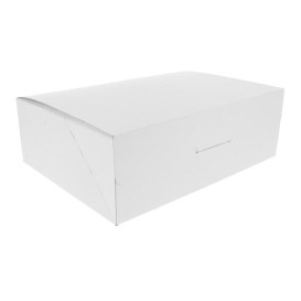 Caja Pasteleria Carton 25,8x18,9x8cm 2Kg Blanca (125 Uds)