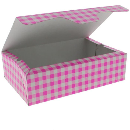 Caja Pastelería Cartón 17,5x11,5x4,7cm 250g Rosa (360 Uds)