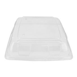 Tapa Plastico PET Transparente Bandeja 31x31cm (5 Uds)