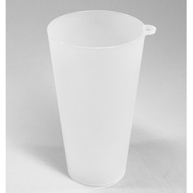 Vaso Reutilizable con Argolla PP Translúcido 400ml (490 Uds)