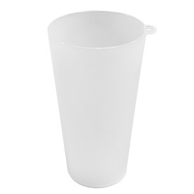 Vaso Reutilizable con Argolla PP Translúcido 400ml (14 Uds)