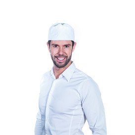 Gorro Cocinero Rejilla Algodón Blanco (25 Uds)