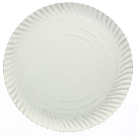 Plato de Cartón Redondo Blanco 10cm 450g/m² (2.000 Uds)