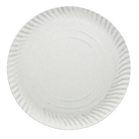 Plato de Carton Redondo Blanco 120 mm (1500 Uds)