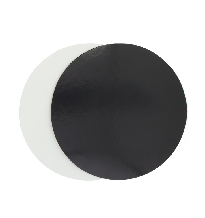 Disco de Carton Negro y Blanco 170 mm (500 Uds)