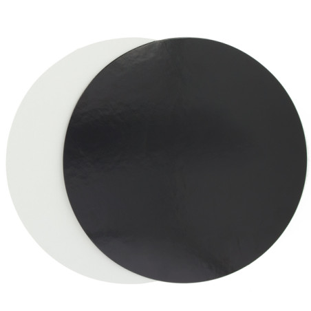 Disco de Cartón Negro y Blanco 29cm (100 Uds)