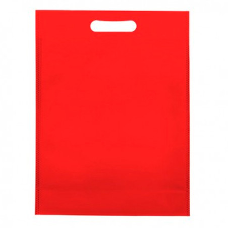 Bolsa Tela TNT Asa Troquelada Rojo 30+10x40cm (200 Uds)