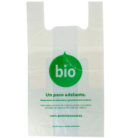 Bolsa Plastico Camiseta 100% Biodegradable 55x60cm (100 Uds)