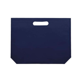 Bolsa Reutilizable Troquelada TNT Azul Marino 34+8x26cm 80g (25 Uds)