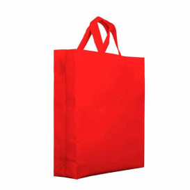 Bolsa Tela TNT PREMIUM Asa Corta Rojo 25+10x30cm (25 Uds)