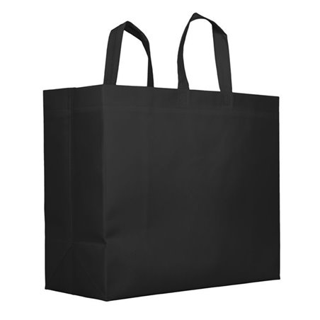 Bolsa Tela TNT PREMIUM Grande Negra 45+20x40cm (25 Uds)