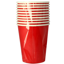 Vaso Cartón 9 Oz/240ml Rojo "Party" (10 Uds)