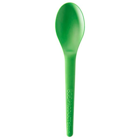 Cucharilla en Almidón de Maíz CPLA Verde 12cm (2000 Uds)