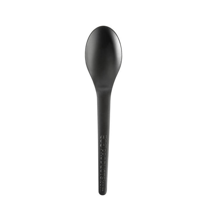 Cuchara Compostable CPLA Negro 15,0 cm (50 Uds)